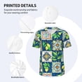 thumbnail image 3 of Lsque Lemon and Leaves Pattern Mens Polo Golf Shirts Funny Graphics Shorts Sleeve Button Shirts Baseball T-shirt-4X-Large, 3 of 7