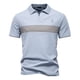thumbnail image 3 of Blusa y camisa de manga corta con cuello vuelto para hombre, de verano, de color liso, con solapa, informal, de manga corta, 3 of 6