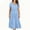 (Fashion 1)Light Blue, variant on Aimik Women's Casual V-Neck Tiered Midi Dress Short Sleeve Plaid Loose Flowy Summer Beach Dress Summer Dresses for Women
