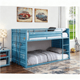 thumbnail image 5 of JERFIT Aqua Metal Twin over Twin Bunk Bed with Safety Rails, Ladder & Slat System, Space Saving Bunkbed Frame for Dorms, Guest Room, 5 of 5