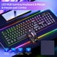 thumbnail image 3 of Combo de Teclado y Mouse para Juegos con Cable, Juego de Mouse con Teclado para Juegos con Sensación Mecánica Retroiluminada RGB con 104 Teclas, Cable USB, Luces RGB para Windows, PC, Jugadores, Computadora de Escritorio y Laptop, 3 of 9