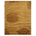 thumbnail image 1 of Tapis en Bois Abstrait de Transition Beige de Laine à la Main, 1 of 3