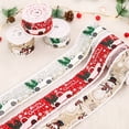 thumbnail image 2 of Visland 1 Roll Rough Selvedge Wrapping Ribbon Snowman Pattern Imitation Linen Soft Touch Grosgrain Ribbons Party Decor, 2 of 8