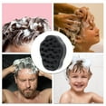 thumbnail image 6 of Unique Bargains 1 Pc Flower Shape Hair Shampoo Brush for Scalp Massage 3.74"x3.15"x2.76" Black, 6 of 6
