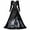 A-Grey, variant on Women Halloween Witch Maxi Dress, Long Sleeve V Neck Lace Cuff A Line Floor Length Dress, Gothic Haunted House Printed Evening Party Dress