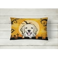 thumbnail image 2 of Carolines Treasures BB1763PW1216 Halloween Golden Retriever Canvas Fabric Decorative Pillow, 12H x16W, multicolor, 2 of 3
