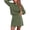 Army Green, variant on Women's Two Piece Airport Outfits Matching Skirt Sets Color Block Long Sleeve Top Sweatshirt, Mini Short Skirts, Elastic Waist Skorts Pocket, 2pc Workout Set, Fall Fashion Clothes