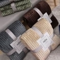 thumbnail image 2 of AUQ Throw Blanket Skin-Friendly Fuzzy Blanket Light & Airy Soft Blanket Khaki2, 2 of 4