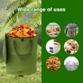thumbnail image 5 of Collapsible Pop Up Trash Can, Outdoor Recycling Bin 13.8x15.8 in, 600D Oxford Cloth Yard  Bags, Camping Trash Can With Clip and Zip Lid (1Pcs-Green 10 Gallons), 5 of 6