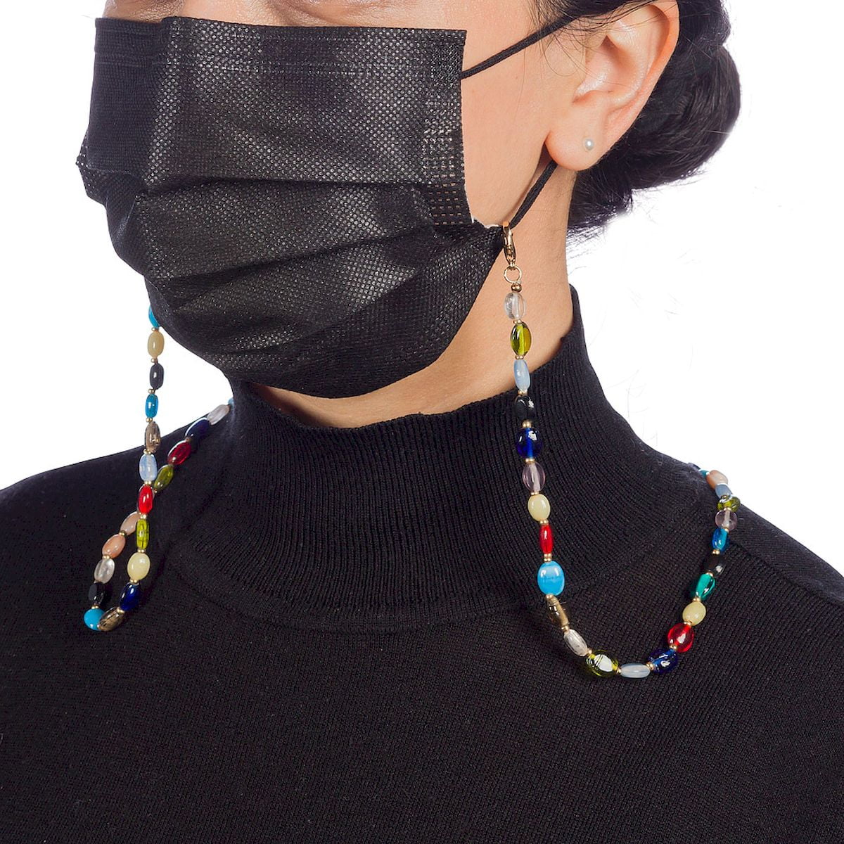 Set of 12 Multi Stones Mask or Eyeglass Lanyard