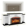 thumbnail image 3 of BOSHIRO 80" Electric Fireplace with Mantel and Cabinets, Fireplace TV Stand for Living Room Bedroom, 3 of 8