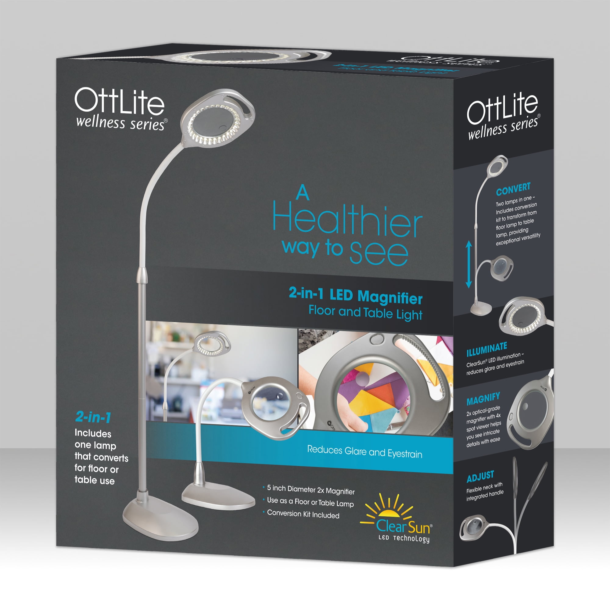 Ottlite 2 in 1 led magnifier floor deals