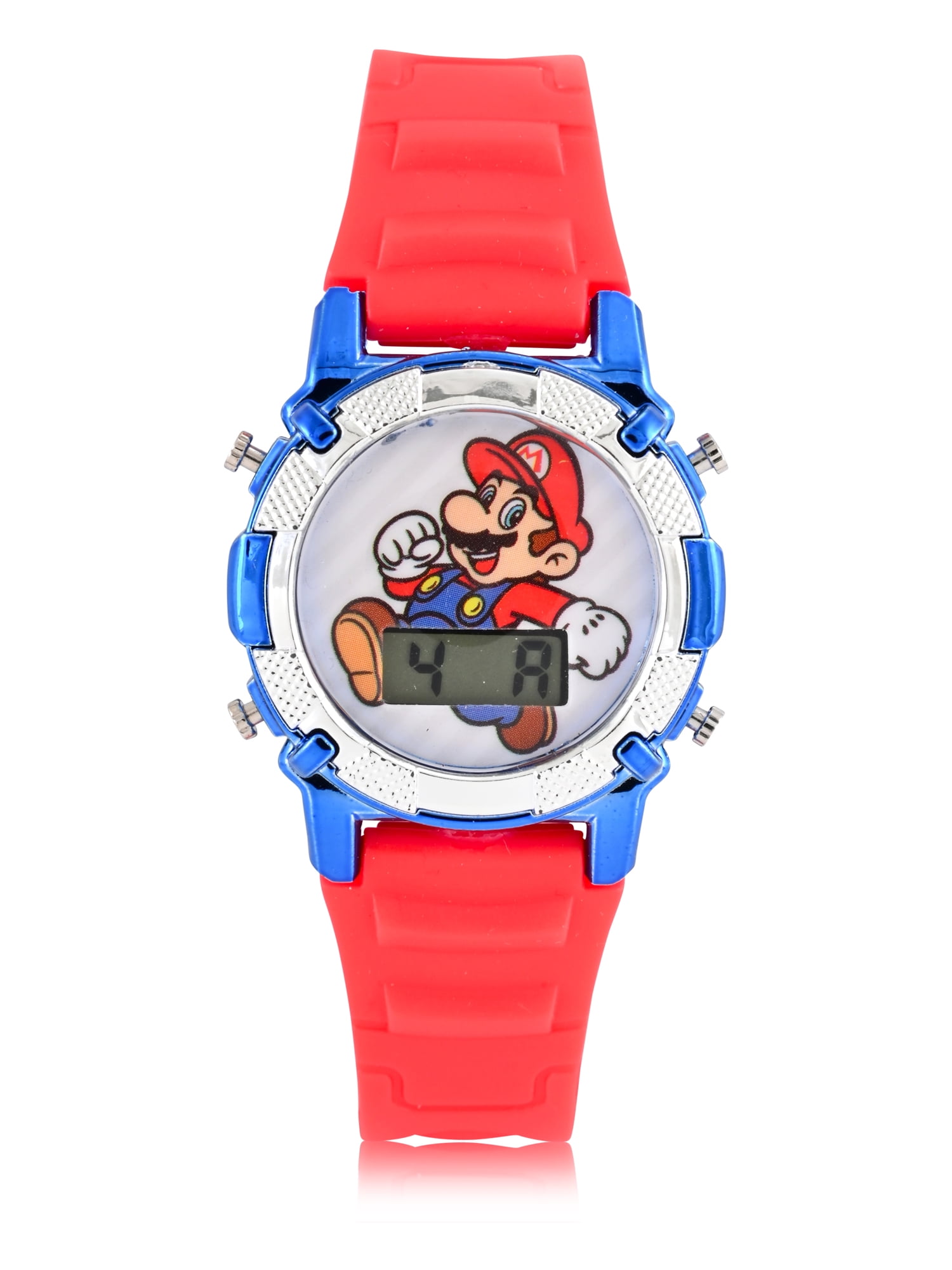 GSM4289WM Mario Kids Flashing Lights LCD Watch with Printed