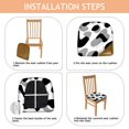 thumbnail image 4 of Geometric Shapes Pattern Seat Covers for Dining Room Chairs Set Of 6,Stretch Printed Washable Chair Seat Cover with Elastic Ties and Button,Removable Waterproof Couch Cushion Covers, 4 of 6