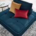 thumbnail image 5 of Tufted Accent Chair, Fabric, Navy Blue, Modern Contemporary Urban Design, Living Lounge Room Hotel Lobby Hospitality, 5 of 9