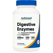 Nutricost Digestive Enzymes 620mg, 120 Vegetarian Capsules - (Unisex) Supplement