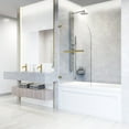 thumbnail image 5 of Vigo VG6071MGCL3458 Orion 58" High X 34" Wide Hinged Frameless Tub Door - Matte Brushed, 5 of 5