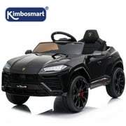 Kimbosmart Lamborghini Urus 12V Kids Electric Ride on Car with Remote Control, 2 Speeds, 4 Wheels, LED Lights, MP3 Music, Christmas Gifts