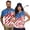 US Flag, variant on Pzuqiu US Flag Couple Matching Outfit Mens Golf Shirts Size S Short Sleeve 1/4 Zip Up Shirts for Work Athletic and Womens Zipper Shirt Quick Dry Sleeveless Racerback Workout Tops