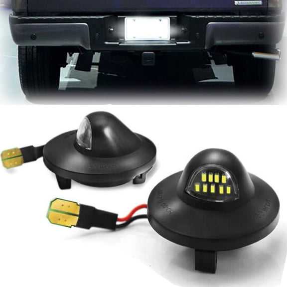 2Pcs LED License Plate Light Assembly, 6000K White Waterproof Rear Bumper Replacement Lamp For Ford F150 F250 F350