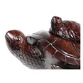 thumbnail image 3 of D-Art Collection Teak and Mahogany Solid Wood Turtle Statuettes in Dark Brown, 3 of 6