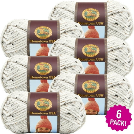 - Lion Brand Hometown USA Yarn - Aspen Tweed, Multipack of 6