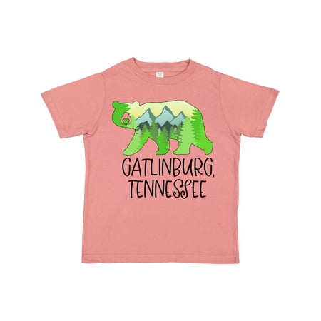 

Inktastic Gatlinburg Tennessee- Mountains and Bear Shape Gift Toddler Boy or Toddler Girl T-Shirt
