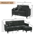 thumbnail image 6 of Soscana Living Room Furniture Set,Sectional Sofa with Storage Ottoman and Loveseat for Home Apartment Studio Office,L Shaped 3 Seat Couch with Footstool and 2 Seat Love Seat, 6 of 7