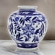 thumbnail image 5 of Jarrón Benzara, 23 cm, porcelana, azul y blanco, estampado persa, 5 of 5