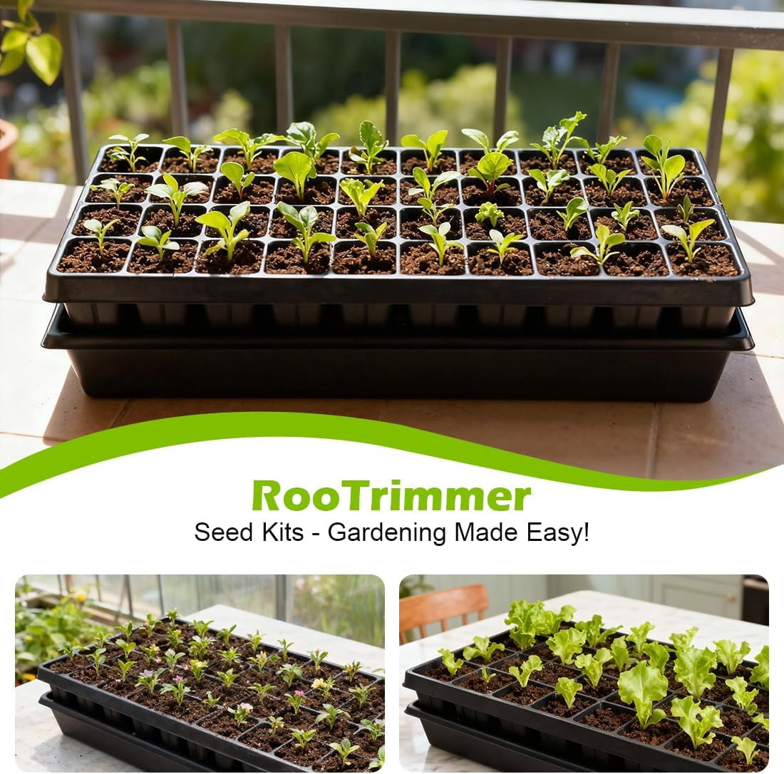 10 Pack 1020 Seed Starter Trays and 10 Pcs 72 Cell Plug Trays, Thick Durable Seedling Plastic Nursery Tray for TD538 1020 Tray Germination (10 Sets)