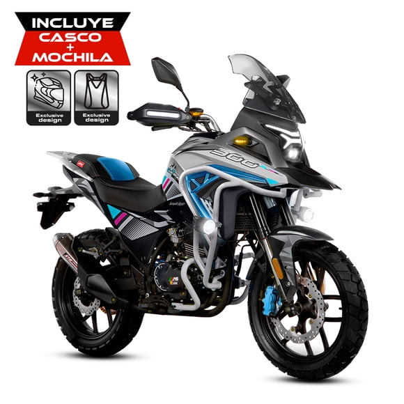Motocicleta Adventure MB Motos Gran Turismo 300 Azul 2026