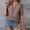 Brown(New), variant on PNTUTB Women's Summer Crew Neck Pleated Color Blocked Short Sleeve Pullover Comfortable Loose T Shirts