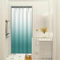 thumbnail image 2 of Darkcyan Ombre Shower Curtains LightSeaGreen Gradient Polyester Fabric Waterproof Bath Curtain Minimalism Creative Unique Bathroom Stall Decor Accessories Set with Hooks, 36W x 72H Inch, 2 of 6
