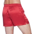 thumbnail image 3 of INTIMO Mens Classic Silk Boxers, Cherry Red, Small, 3 of 4