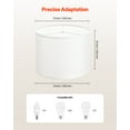thumbnail image 4 of VEVOR Drum Lamp Shade, 13 in Top x 13 in Bottom x 10 in High,Medium Drum Linen Lampshade,Replacement Lamp Shade for Table Lamps Floor Lamps Pendant Lights, Easy Assembly Required (Off-white Linen), 4 of 9
