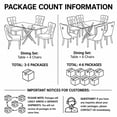thumbnail image 2 of Sumdeal 7-Piece Dining Set, 63 in Glass Dining Table with 6 Black Velvet Chairs, Gold Legs, 2 of 9
