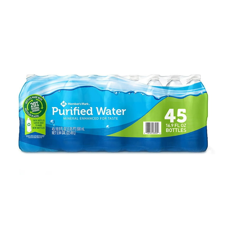 Member S Mark Purified Bottled Water (16.9oz / 45pk) Wholesale, Cheap,  Discount, Bulk (1 - Pack) 