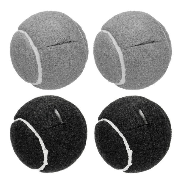 4 Pcs Pelotas de tenis precortadas para andadores, accesorios universales de deslizamiento precortados para andadores, Gris/Negro