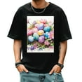 thumbnail image 2 of Plus Size Shirt for Women Black Tops for Women Short Sleeves Shirt for Women Watercolor Eggs T Shirt Crewneck Shirt for Women 2XL, 2 of 5