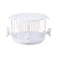 thumbnail image 2 of Storage Containers,Beverage Dispenser For Fridge 5.5 L/1.5 Gallon Rotating Plastic Drink Dispenser With Spigot 4 Grids Cold Kettle Refrigerator Iced Lemonade Juice Containers For Daily Use (White), 2 of 9