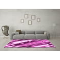 thumbnail image 3 of Ahgly Company Indoor Round Abstract Pink Modern Area Rugs, 3' Round, 3 of 4