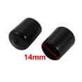 thumbnail image 2 of Unique Bargains 5Pcs 14mm Inner Dia PVC Flexible Vinyl End Cap Screw Protector Cover Black, 2 of 4