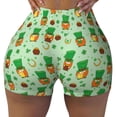 thumbnail image 2 of Sikiie St. Patrick's day Print Workout Shorts Women Scrunch Butt Gym Shorts Seamless High Waist Tummy Control Yoga Biker Athletic Shorts-Small, 2 of 8