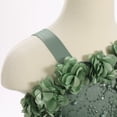 thumbnail image 7 of IBTOM CASTLE Baby Flower Girl One Shoulder Formal Wedding Dress 1st 2nd Birthday Cake Smash Outfits Toddler Prom Pageant Ball Gown 5-6 Years Green, 7 of 7