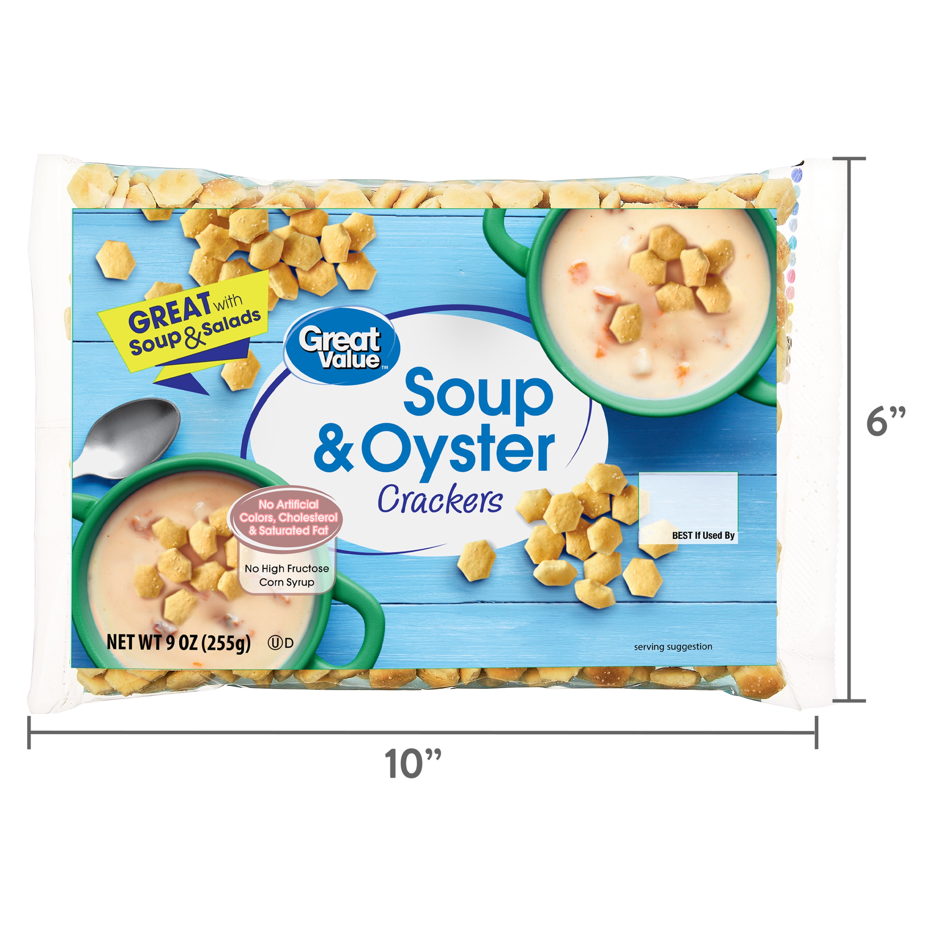Great Value Soup & Oyster Crackers, 9 oz