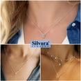 thumbnail image 2 of Collar inicial Silvora mujer♥ plata esterlina letra D circonita cúbica, 2 of 8