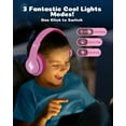 thumbnail image 3 of Seenda Child's Built-in Microphone Bluetooth Over-Ear Headphones, Pink & Wine, 3 of 7