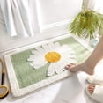 thumbnail image 1 of Alfombrilla de baño antideslizante lavable Alfombrillas Alfombrilla de ducha Alfombrilla de bañera con patrón de margaritas 80 * 50 CM, 1 of 5