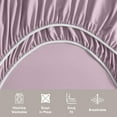 thumbnail image 5 of LammaLoe Extra Deep Pocket Twin Sheets set, Fits 18"-24" Mattress, 4 Piece Soft Microfiber Bed Sheet Sets, Dusty Purple, 5 of 8