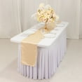 thumbnail image 2 of Efavormart Beige Lamour Satin Table Runner - 12"x108", 2 of 10